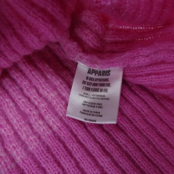 Apparis Anita Sweater Pink Women’s Medium V-Neck Polyester Knit - Picture 3 of 6